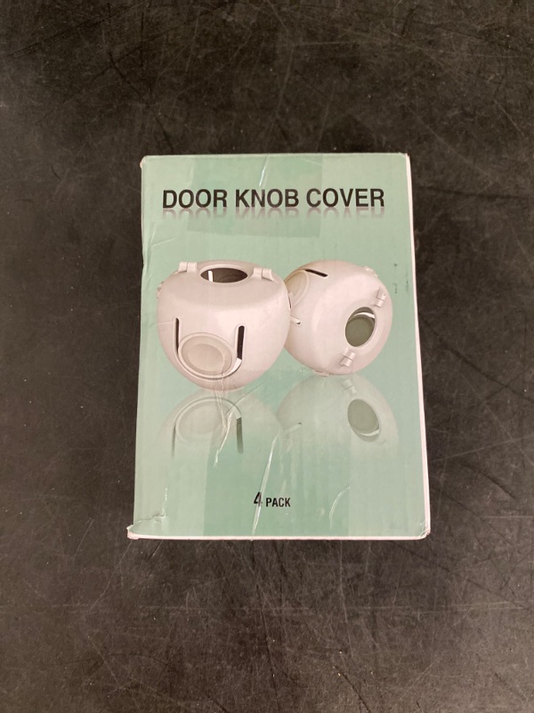Photo 1 of Child Proof Door Knob Covers, Toddler Door Locks, Baby Proof Safety Locks for Doors, 4 Pack/White
