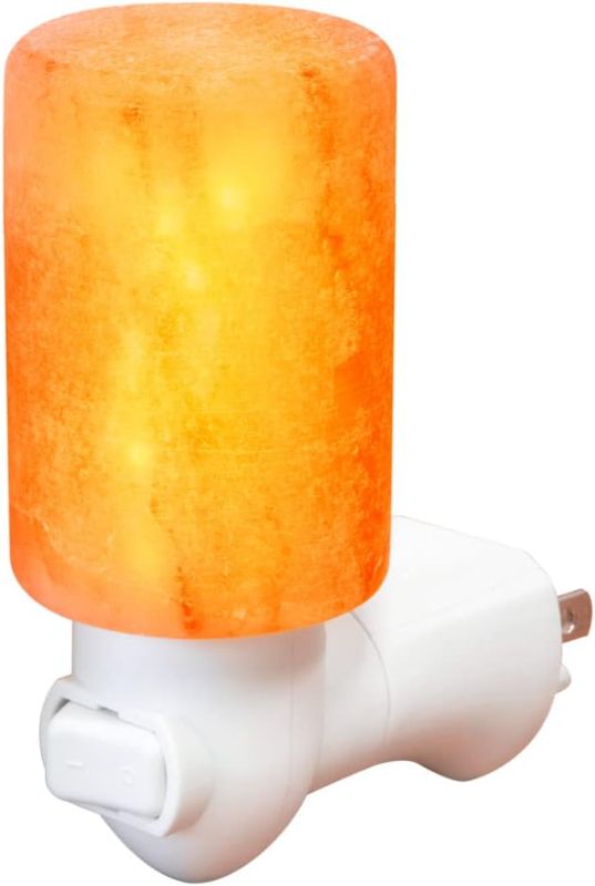 Photo 1 of AULTRA Salt Lamp Night Light with Himalayan Natural Crystal Salt Color Lights - UL Listed Plug for Lighting Bedrooms Or Bathrooms (1 Pack).