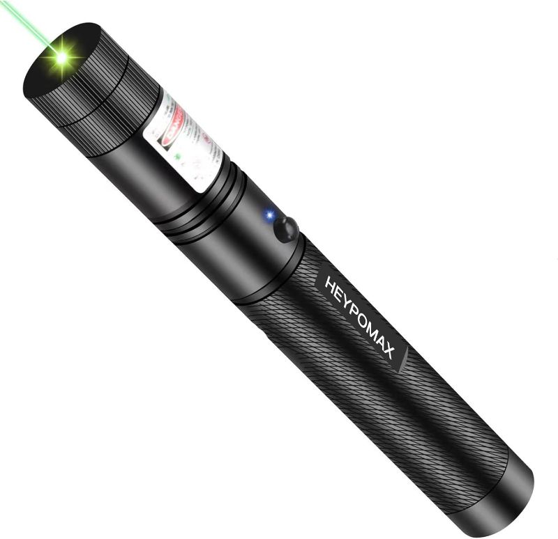 Photo 1 of Green High Power Laser Pointer, Long Range Laser Pointer High Power Flashlight, Rechargeable Power Pointer for USB, with Star Cap Adjustable Focus Suitable for Hiking