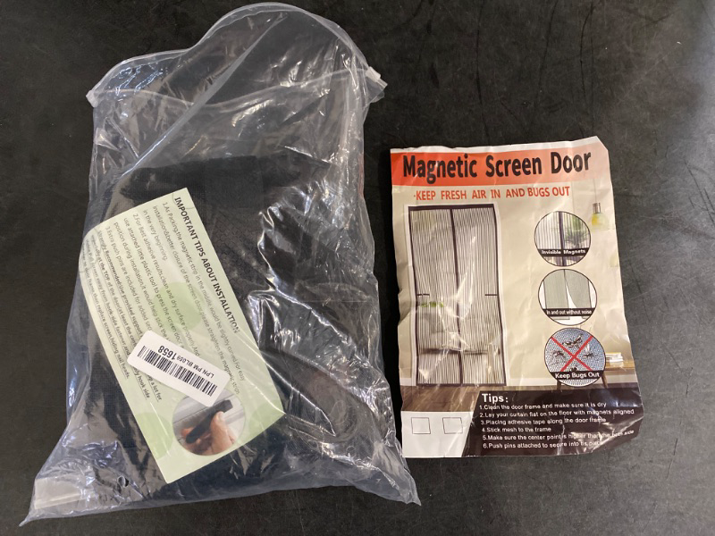 Photo 2 of ***Unknown Size*** Fiberglass Magnetic Screen Door - Heavy Duty Fiberglass Screen Door Mesh for Interior Door, Patio and Sliding Doors - Door Screen Magnetic Closure Let Fresh Air in (Sold As Is)