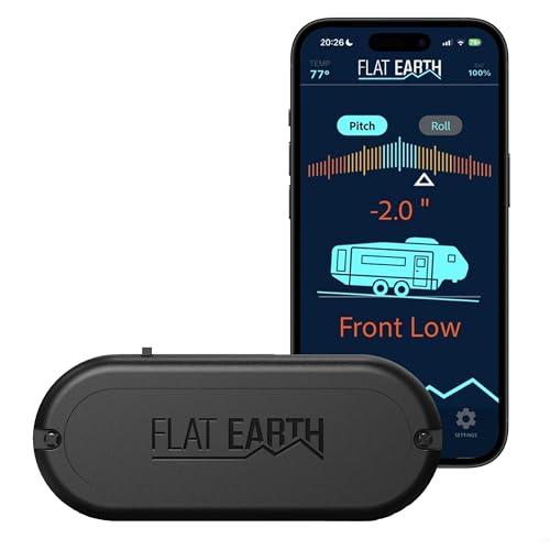 Photo 1 of Flat Earth Wireless RV Leveling System, RV Level Kit with Phone App and Real-Time Leveling Measurements, for All RVs, Batteries Included