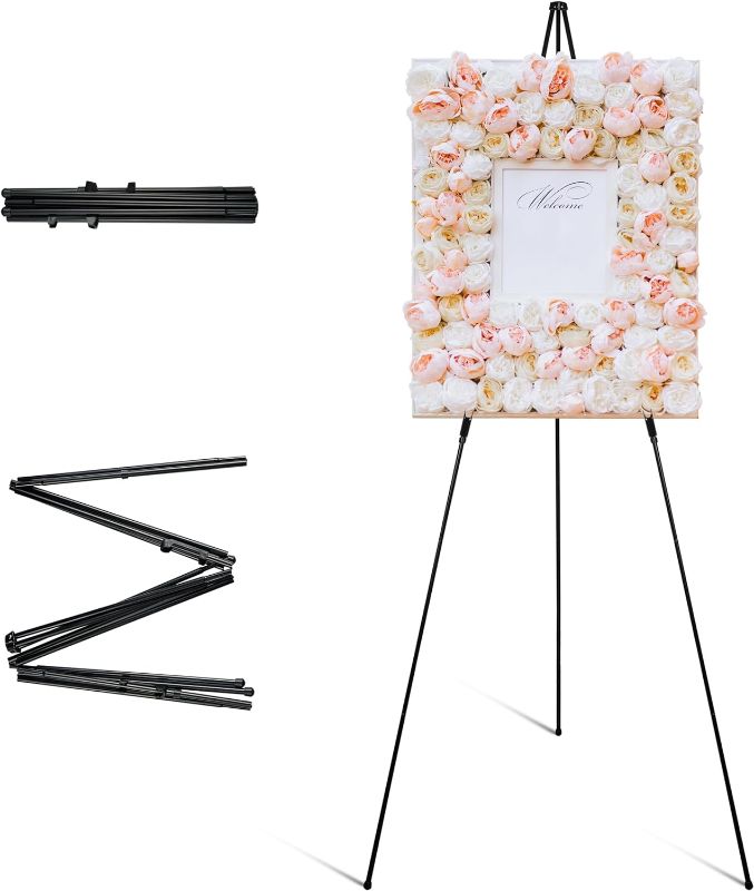 Photo 1 of ARTIFY 63" Instant Display Sign Easel Stand, Tripod for Wedding Sign, Posters, Paintings, Canvas and Poster Board, Portable Display Stand for Home School Supplies, Shop and Various Ceremonies