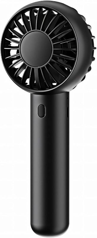 Photo 1 of Gaiatop Mini Portable Fan, Powerful Handheld Fan, Cute Design 3 Speed Personal Small Desk Fan with Base, Lightweight Makeup USB Rechargeable Fan for Stylish Girl Women Travel Indoor Outdoor Black