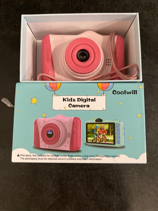 Photo 2 of (Only Comes With Camera) Kids Camera for Kids 3-10 Year Old's, 12MP HD Kids Digital Camera with 3.5'' Large Screen & 8X Digital Zoom, Children Camera Toys for Boys, Girls, Kids Birthday Gifts