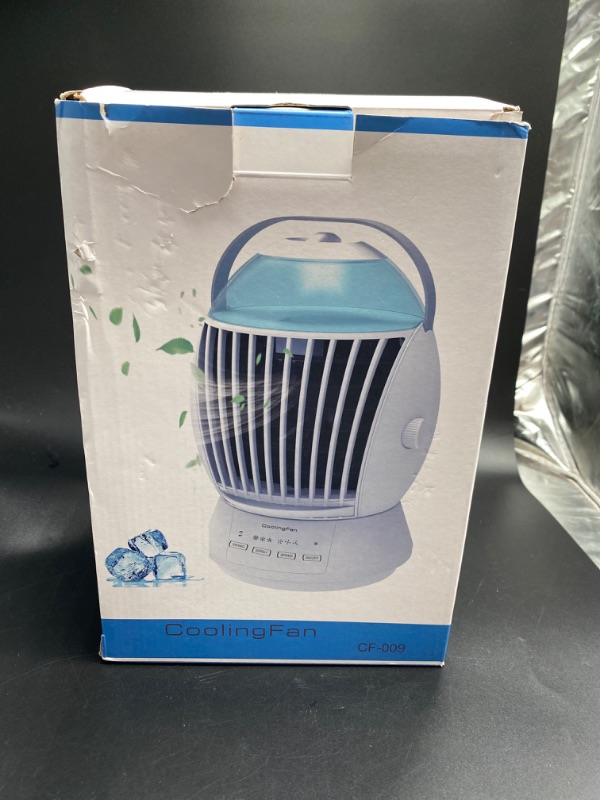 Photo 3 of CF-009 Mini Air Conditioning Water Cooling Fan Summer Desktop USB Mist Diffuser Air Cooler - ** does not include power cord **