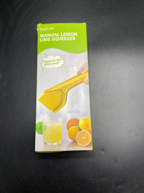 Photo 3 of EastLink Lemon Squeezer Manual, Max Juice Extraction Lemon Juicer Squeezer, Easy-to-Use Flat Lemon Lime Squeezer with Leverage to Reduce Effort, Citrus Squeezer with Built-in Strainer, Yellow