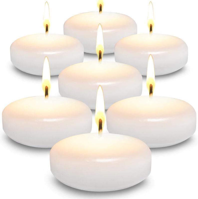 Photo 1 of TEECOO Floating Candles,36PACK White Unscented Dripless Wax Burning Candle,for Birthday,Special Occasions,Pool,Holiday & Home Decoration