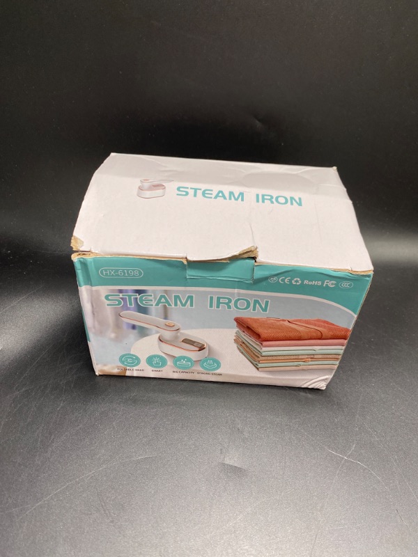 Photo 1 of Iron Steamer for Clothes Travel Garment Steamer 1000W 5S Fast Heat-up Mini Steamers Portable Handheld Iron 180° Foldable Small Iron for Travel Dry Wet White