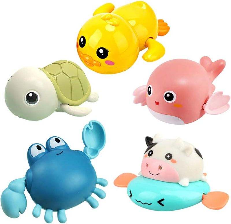 Photo 1 of Bath Toy,Cute Animal Clockwork Bathtub Swimming Pool Toy,Baby Bath Toys for Toddlers 1-3, Boys & Girls Water Bath Toy Set,5 Pack
&&
Air Conditioning Remote Control for, ABS Portable Battery Powered Universal Remote Controller Replacement for DG11D3?01 Air