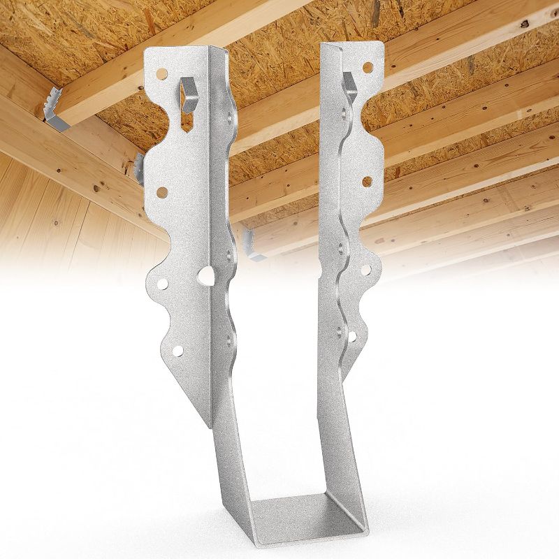 Photo 1 of 45 pcs 2x8 Joist Hanger,LU28 20 Gauge Galvanizing Face Mount Joist Hangers for Wood,Hurricane Tie for Rafter Fits Truss Connectors.Rafter Hangers 2x8 Great for Floor Deck and Ceiling Joists