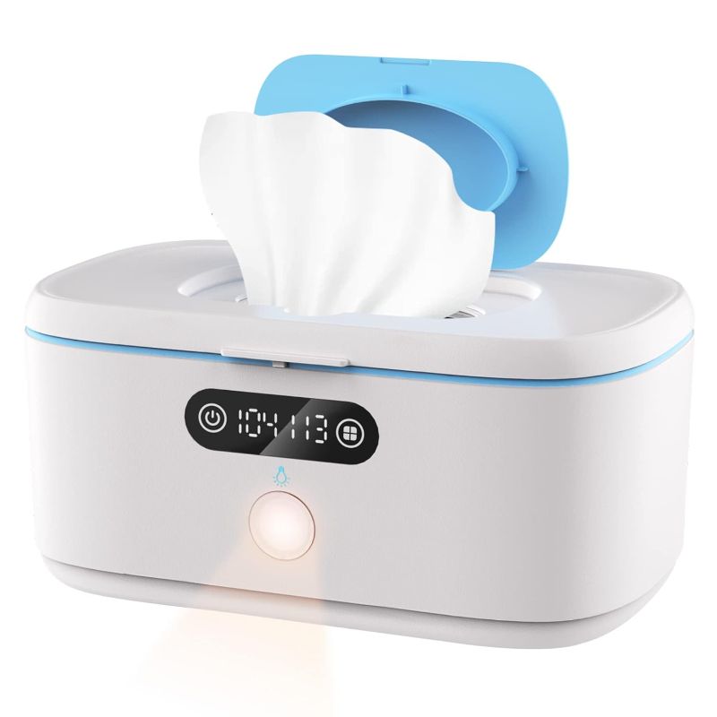 Photo 1 of Bellababy Wipe Wamer for Vehicle and Home Use, Baby Wet Wipes Dispenser and Diaper Wipe Warmer with Night Light,Temperature Display,No Need Water and Sponge, ¨H and ¡æ Convertible