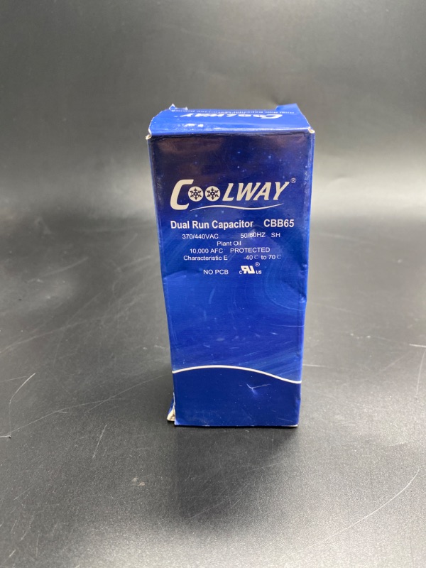 Photo 1 of COOLWAY 40/5 uF 40+5 MFD ±5% 370V or 440V Dual Run Start ac Capacitor for ac 40 5 CBB65r CBB65b Capacitor 370 440 Volt vac Air Conditioner Capacitor for Motor Start or Heat Pump, Condenser, Pool Pump