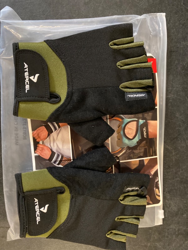 Photo 2 of ATERCEL Workout Gloves for Men and Women, Exercise Gloves for Weight Lifting, Cycling, Gym, Training, Breathable and Snug fit