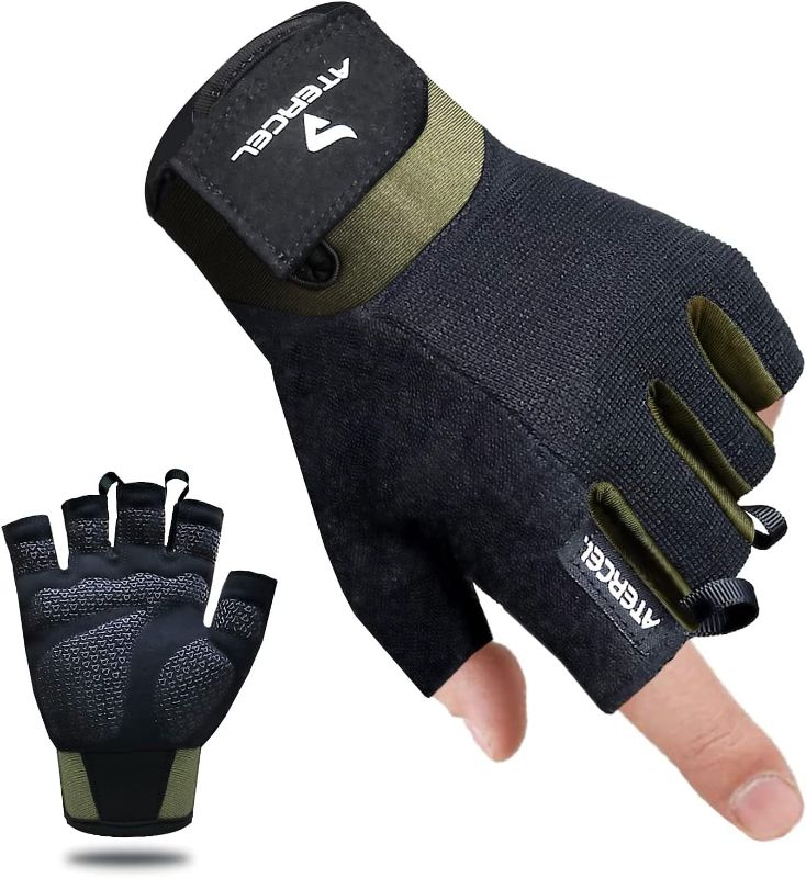 Photo 1 of ATERCEL Workout Gloves for Men and Women, Exercise Gloves for Weight Lifting, Cycling, Gym, Training, Breathable and Snug fit