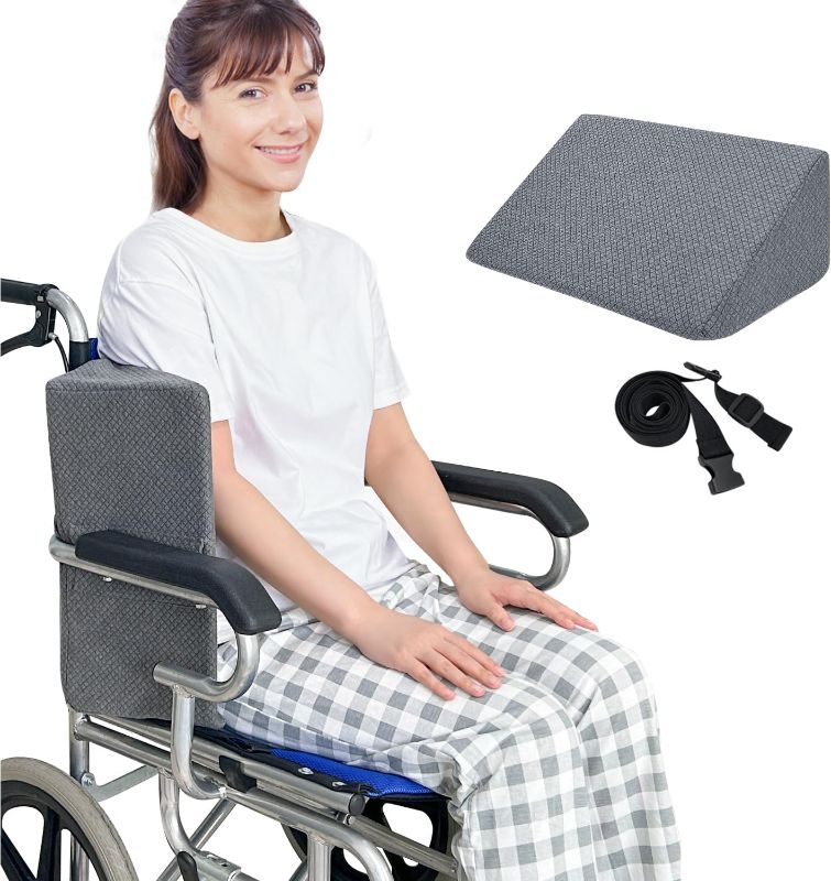 Photo 1 of KAAMOS Lateral Support for Wheelchair Pads Cushions for Seniors Wheelchair Pillow Back Support Foam Wedge Cushion Wheelchair Side Guards Panels Stabilizer Attachment Wheel Chair Side Pads (1Pcs)