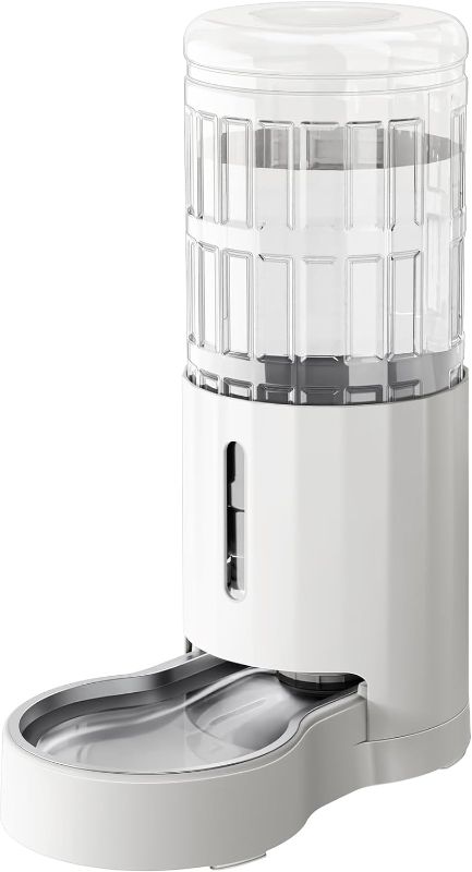 Photo 1 of CZPET Automatic 8.5L Dog and Cat Water Dispenser with Stainless Steel Bowl Gravity Waterer,100% BPA-Free,Large Capacity and Drinking Area Noise-Free for Pets(9L Water Dispenser, White)