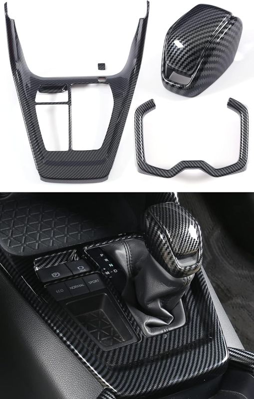 Photo 1 of For RAV4 2024 2023 Gear Shift Protective Panel, Cup Holder Trims, Gear Shift Knob Cover Interior Center Console Anti-scratching Protectors for 2022 2021 2020 2019 Toyota RAV4- Sporty Red