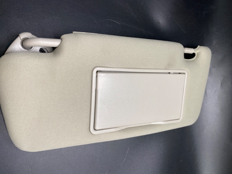 Photo 2 of Car Sun Visor with Mirror Interior Accessory Part for Blocking Sun Driving Vehicles Sun Protective Shade Sun Protection Shade, Beige Left Driver