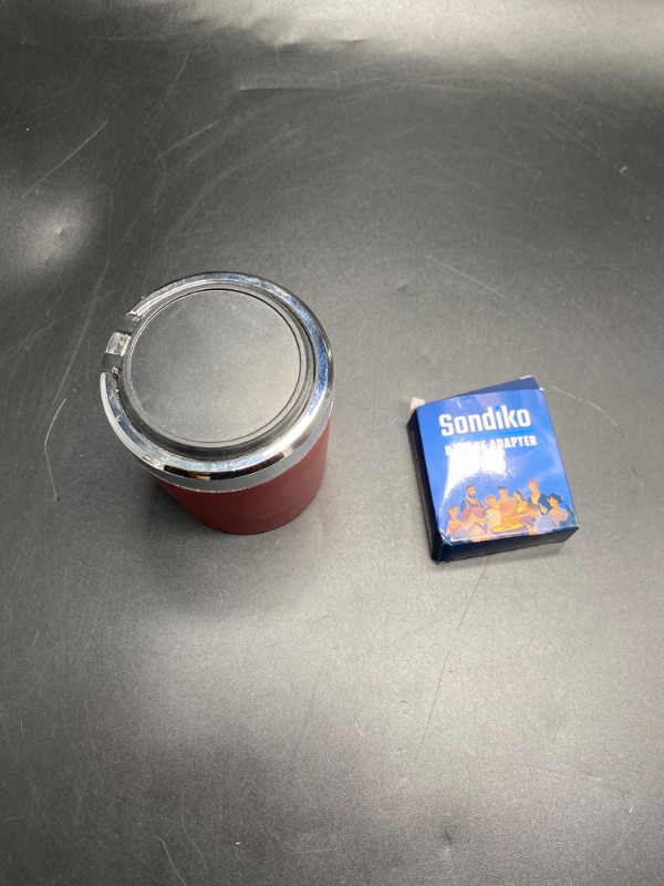 Photo 1 of Misc. Bundle - Car Ashtray, Car Ashtray with lid, Car Ash Tray with LED, Mini Trash Can for Car, Detachable Stainless Steel Ash Tray (Red); Sondiko Butane Adapter Tips Kit - Butane Lighter Refill Adapter, Release and Refill Gas Adapter, Gas Refill Adapter