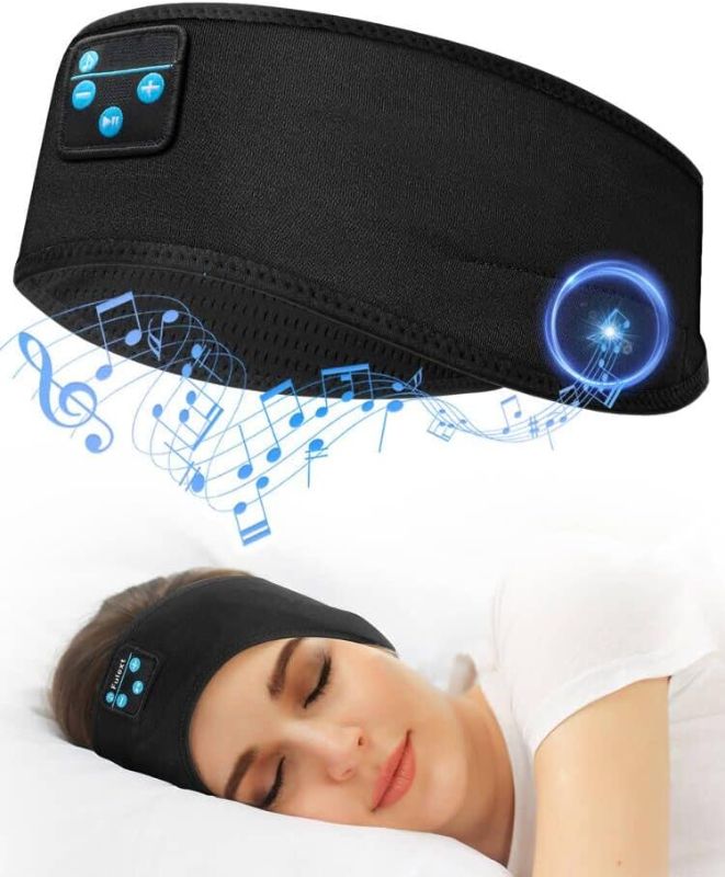 Photo 1 of Sleep Headphones Bluetooth Wireless Sports Headband, Long Playtime Lightweight Headphones Hi-Fi Stereo Ergonomic ASMR Sleep Headphone Cool Gadget Gift for Men Women Black