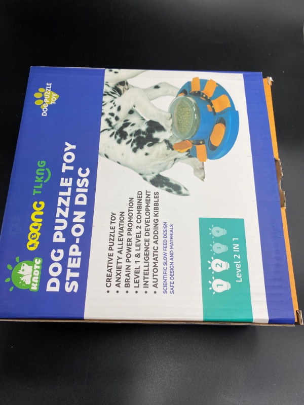 Photo 1 of KADTC Puzzle Toys for Dog Boredom and Mentally Stimulating Slow Food Treat Feeder Button Dispenser Pet Bowl Puppy Enrichment Brain Mental Stimulation Toy Level 2 1 Small/Medium/Large Interactive Game LEVEL 2 IN 1 Puzzle Toy 2in1 C