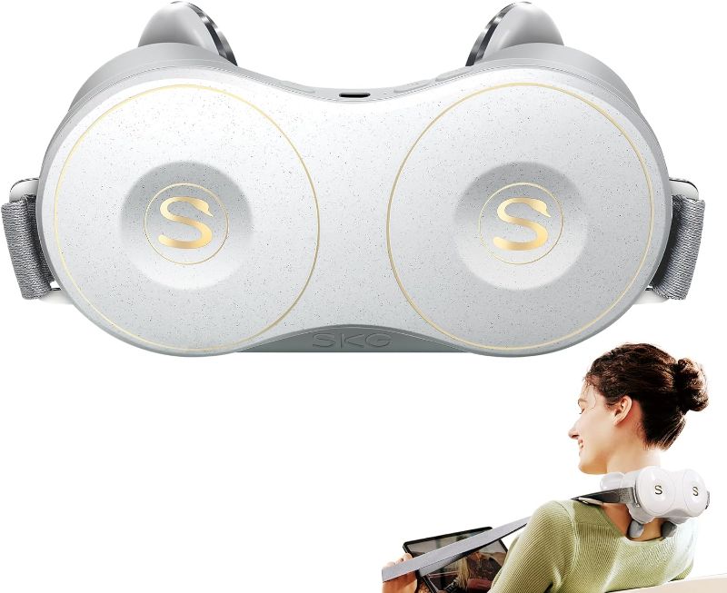 Photo 1 of SKG H7 Neck Massager for Pain Relief Deep Tissue, Shiatsu Neck and Shoulder Massager 4D Electric Kneading Massager with Heating Relax at Home Office Car, Gift for Men Women, Maye Musk's Choice
