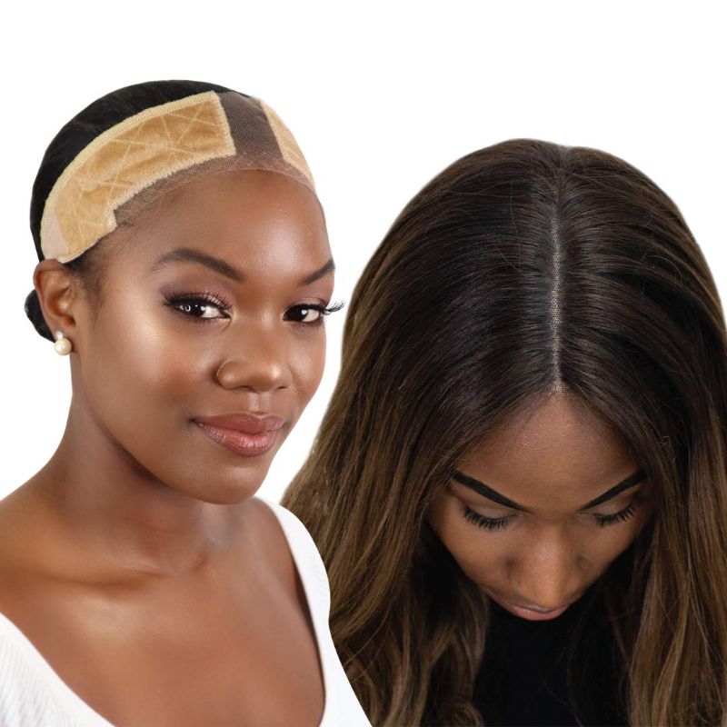 Photo 1 of  Lace Wigrip, Premium Lace Wig Band for Women, Fully Adjustable Wig Grip, Reinforced Swiss Lace by HAIRLINE, Secure Velvet Headband, Glueless, Nude
