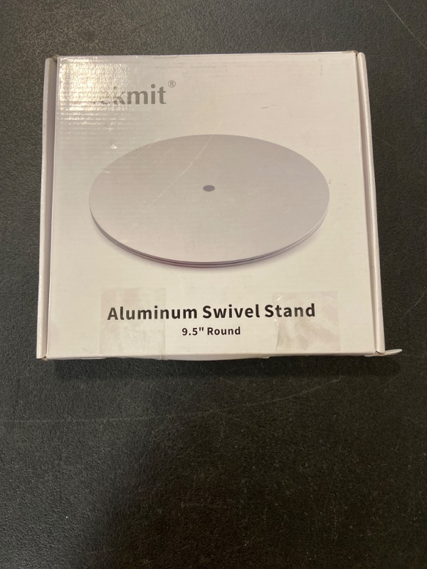 Photo 1 of Nekmit Aluminum Heavy Duty 360° Rotation Swivel with Steel Ball Bearings Stand for Flat Panel Monitors, TV's and Stereo Speakers, 9.5 Inches Round