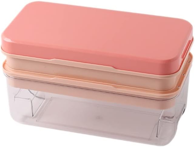 Photo 1 of Ice Cube Mold Large Capacity Ice Tray Household Freezer Ice Box With Lid Refrigerator Frozen Ice Cube Mold (Color : Pink)