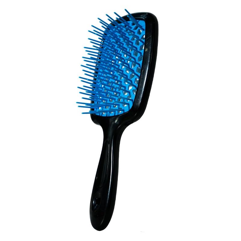 Photo 1 of Hair Comb Hair Brush, Massage Comb, Hollowed Out Wet Curly Hair Brush, Hair Comb, Salon Hairstyle Tool (Color : Blue)
