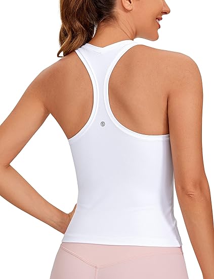Photo 1 of Size M - CRZ YOGA Butterluxe Racerback Workout Tank Tops for Women Sleeveless Gym Tops Athletic Yoga Shirts Camisole
