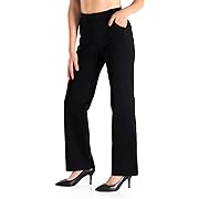 Photo 1 of Size M - Yogipace, Belt Loops, Women's Petite/Regular/Tall High Waisted Stretchy Straight Leg Relaxed Fit Yoga Dress Pants for Work