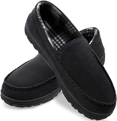 Photo 1 of Size 13 shoeslocker Mens Slippers Microsuede Moccasin Memory Foam House Shoes
