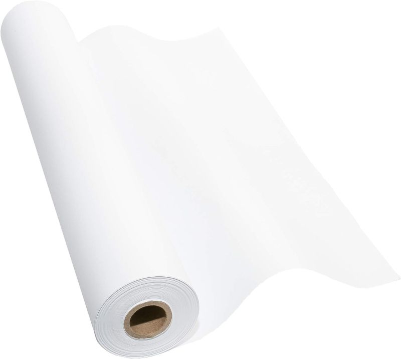 Photo 1 of Made in USA White Kraft Paper Wide Jumbo Roll 48" x 1200" (100ft) Ideal for Gift Wrapping, Art &Craft, Postal, Packing Shipping, Floor Protection, Dunnage, Table Runner, 100% Recyclable Material
