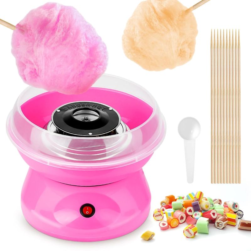 Photo 1 of CR Party Pink Cotton Candy Machine, Homemade Portable Cotton Candy Maker for Kids Christmas Gift Birthday Party