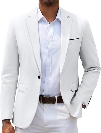 Photo 1 of (L) COOFANDY Mens Casual Blazer Sport Coat Slim Fit Two Button Suit Jackets Lightweight Business Sports Jacket