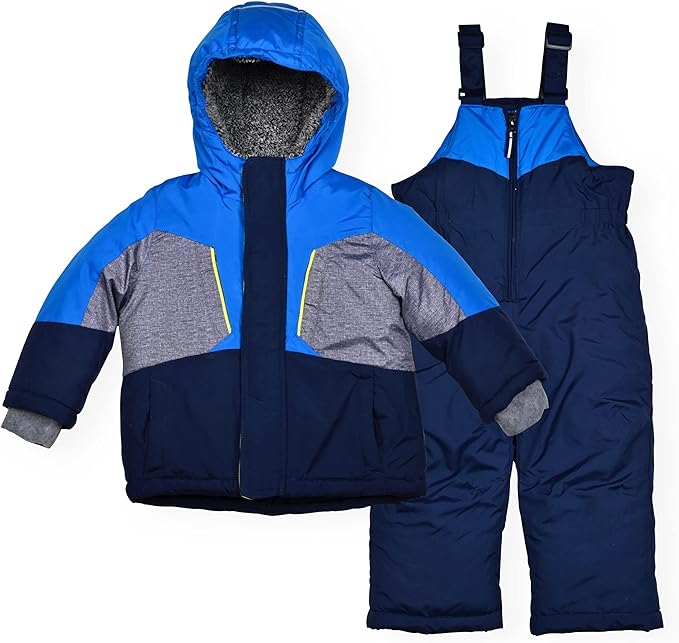 Photo 1 of Size large Arctic Quest Boys Color-Blocked 2 Piece Snowsuit, Ocean,