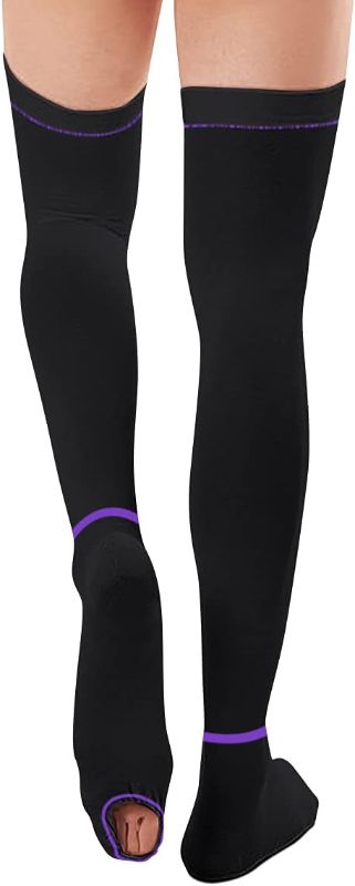 Photo 1 of (XL) T.E.D. Anti Embolism Stockings Thigh High Knee High for Women Men, 15-20 mmHg Compression TED Hose with Inspect Toe Hole