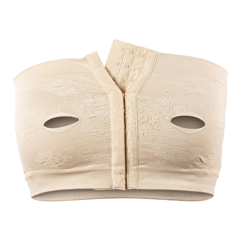 Photo 1 of Dr. Brown's Hands-Free Strapless Front-Close Pumping Bra for Breastfeeding, Beige - S/M