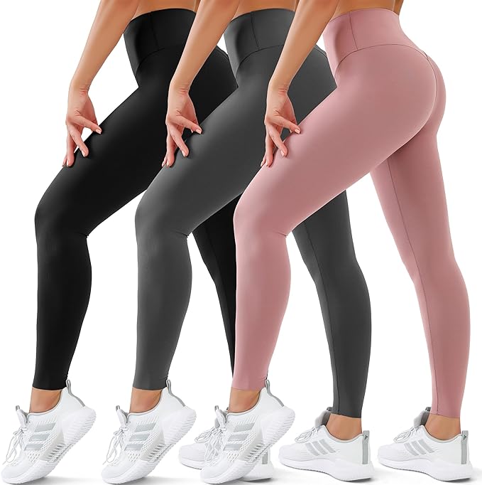 Photo 1 of (S/M) 3 Pack Leggings for Women High Waisted No See-Through Tummy Control Soft Yoga Pants Womens Workout Athletic Running Leggings