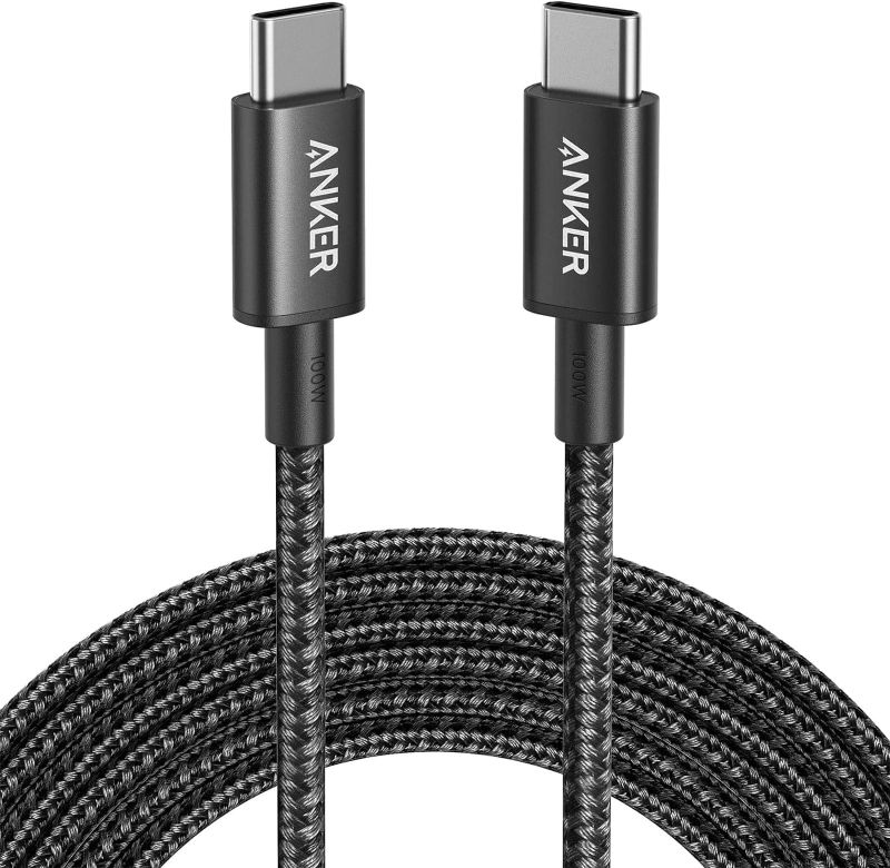 Photo 1 of USB C to Lightning Cable, Anker New Nylon Charging Cord [10ft MFi Certified] for iPhone 13 13 Pro 12 Pro Max 12 11 X XS XR 8 Plus, AirPods Pro, Supports Power Delivery (Black)