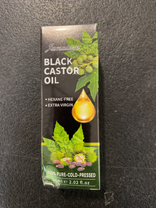 Photo 2 of Jamaican Black Castor Oil,100% Natural Premium Organic Cold Pressed Unrefined Castor Oil,for Eyelashes & Eyebrows Hair Growth Thicker,Body Face Skin Nourish, Relaxation Sore