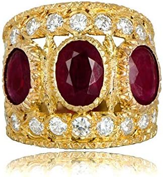 Photo 1 of 18k gold inlaid pomegranate ruby ring, palace retro pigeon blood ruby gold ring, classical nostalgic antique, unisex engagement and wedding ring