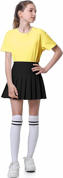 Photo 2 of 14-16 Cromoncent Girls Womens Pleated Mini Skirt Short High Waist School Uniform, 2Years - 4XL
