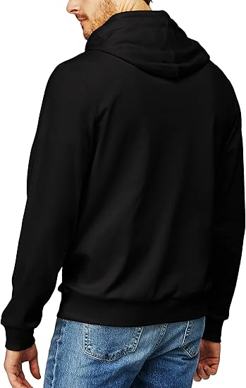 Photo 2 of (L) H2H Men's Pullover Hoodie Lightweight Long Sleeve with Kangaroo Pocket Slim Fit Basic Casual Sweatshirt
