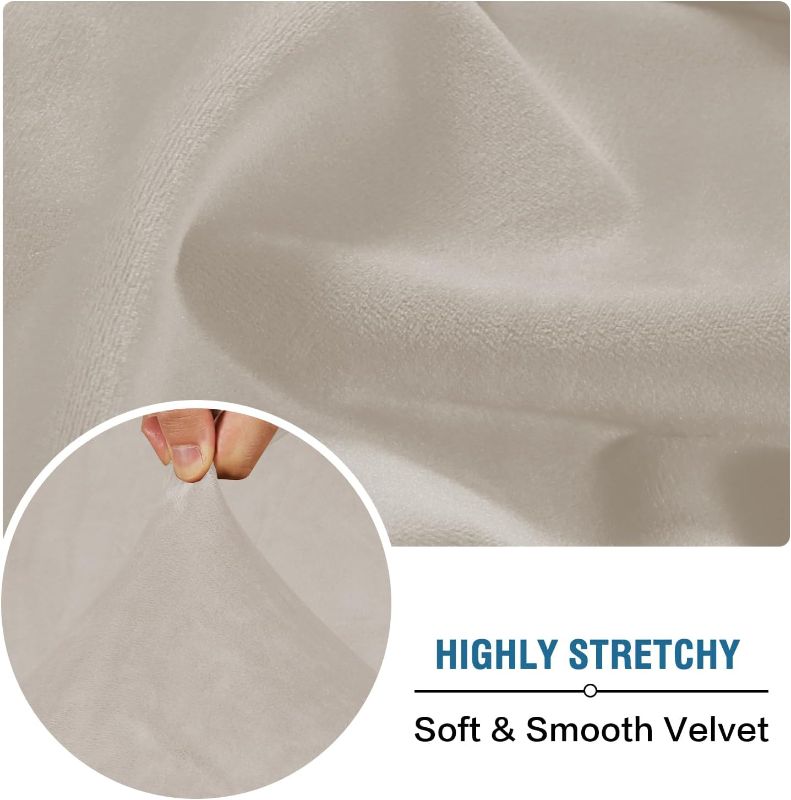 Photo 3 of 1Pcs Velvet Stretch Individual Couch Cushion Cover Plush Cushion Slipcover for Loveseat Sofa Cushion Furniture Protector Seat Cushion Sofa Cover (1 Piece Sofa Cushion Cover, Oatmeal)
