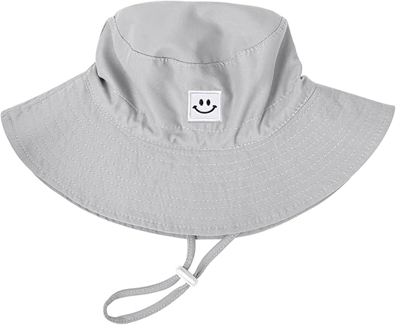 Photo 1 of Baby Sun Hat, Newborn Toddler Foldable Beach Hat UPF 50+ Sun Protection Bucket Hat for Boys Girls Adjustable Cap
