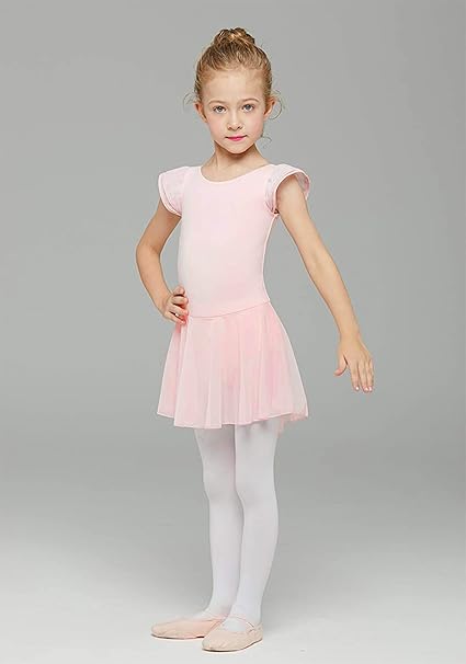 Photo 2 of 2-4T MdnMd Toddler Girls Ballet Leotards with Skirt Dance Dresses Tutu Ballerina Outfit
