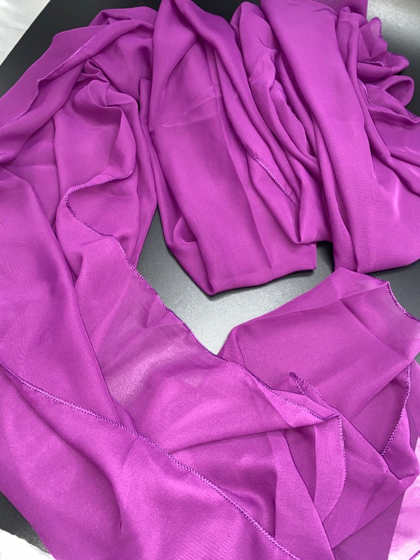 Photo 2 of 1Pcs Purple Sash Decoration Draping Fabric Wrinkle Free Outdoor Deco 110X27