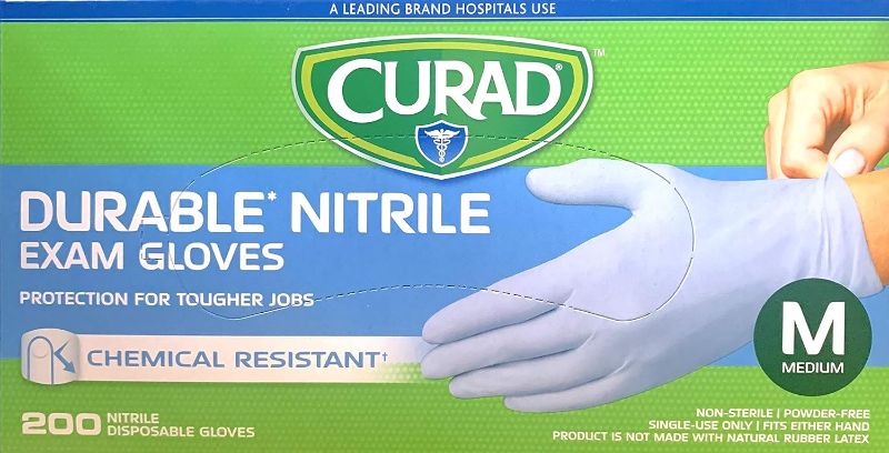 Photo 1 of Curad Nitrile Powder-Free Exam Gloves 200 Medium
